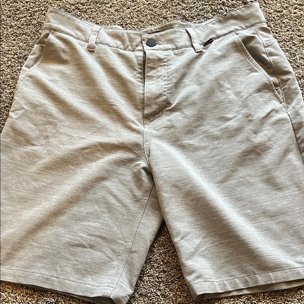 Hurley Men's Light Gray Flat Front Shorts